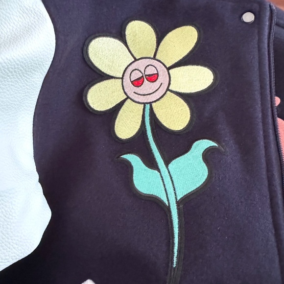 RokuStudio Hood Morning Navy and White Varsity Jacket Size Medium NWT - Picture 8 of 14